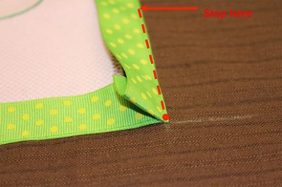 Trimming Ribbon Edge Of Fabric