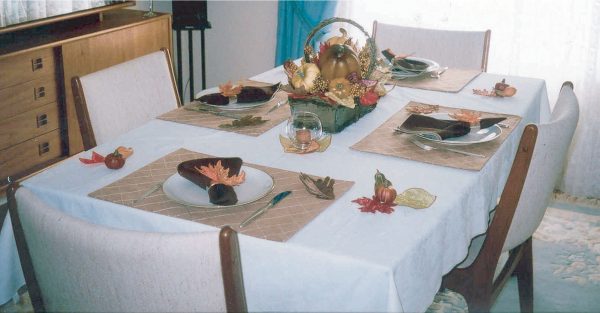 3d embroidery fall table decor