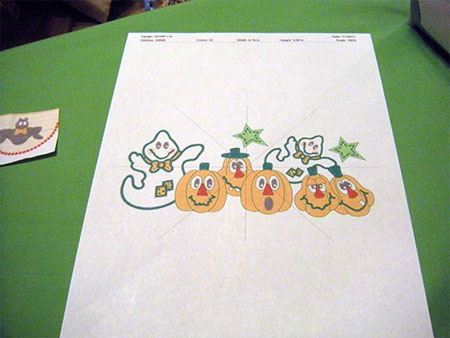 embroidery pumpkins for easy halloween trick or treat bag