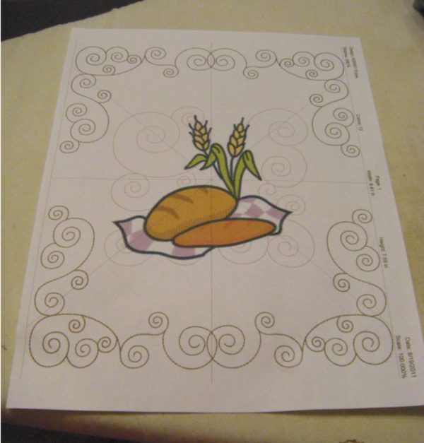 bread basket embroidery template