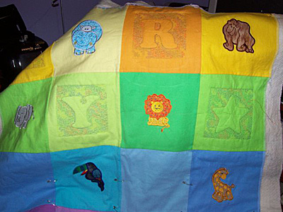 jungle applique quilt