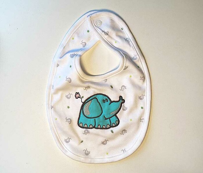 Jungle Applique elephant bib