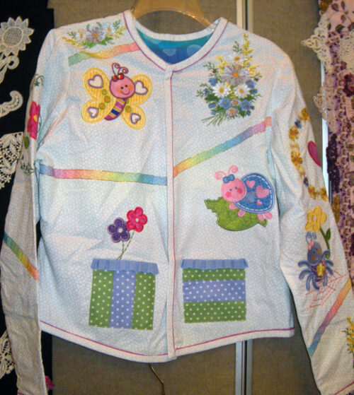 adorable bugs applique jacket