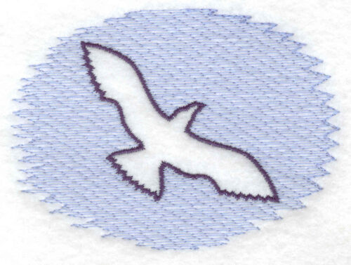 seagull embroidery design