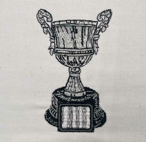 Champion Trophy embroidery design