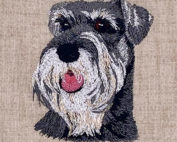 schnauzer embroidery design