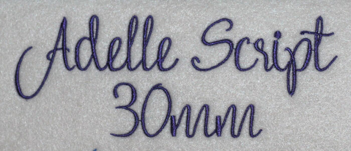 Adelle Script 30mm Font 3