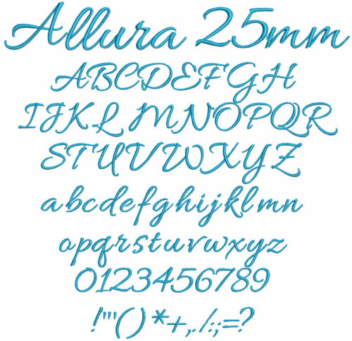 Allura 25mm Font 1