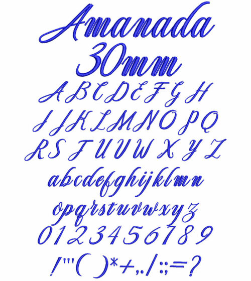 Amanada 30mm Font 1