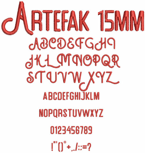 Artefak 15mm Font 1