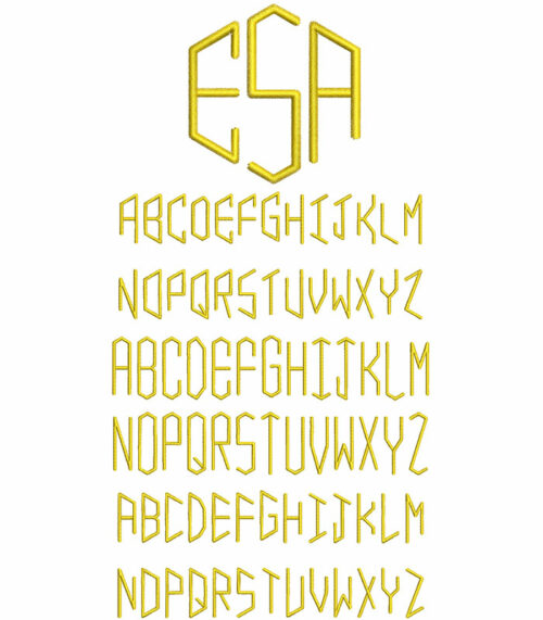 Beehive Monogram 50mm Font 1