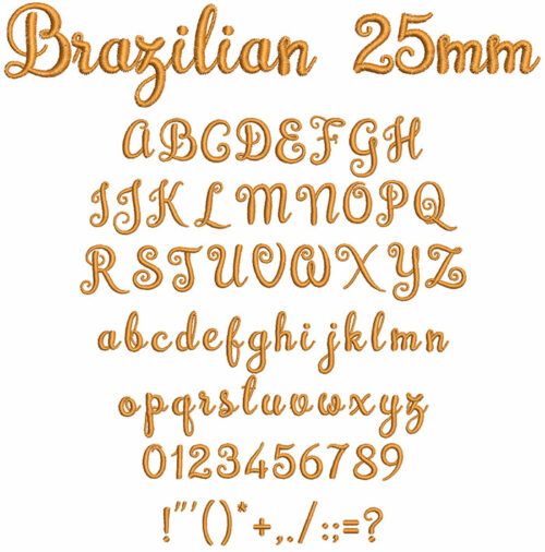 Brazilian 25mm Font 1