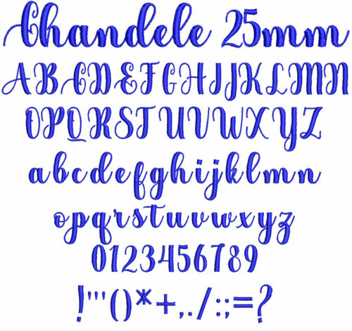 Chandele 25mm Font 1