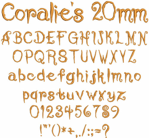 Coralie's Cat 20mm Font 1