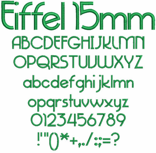 Eiffel 15mm Font 1