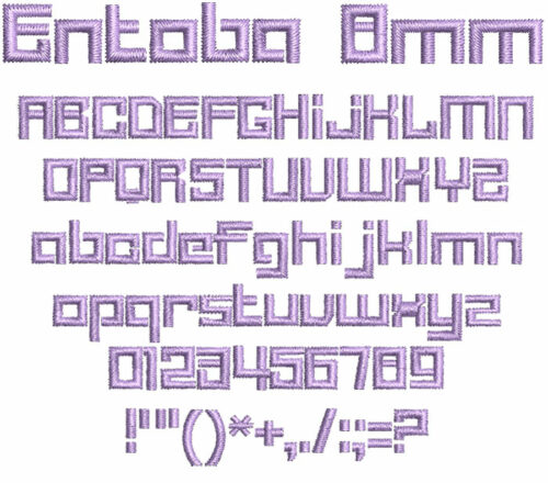 Entoba 8mm Font 1