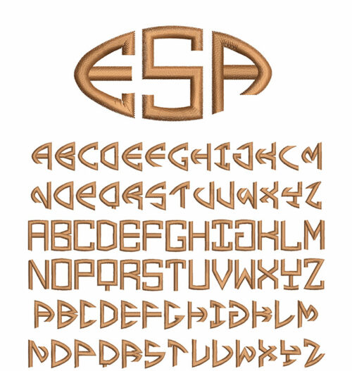 Football Monogram 30mm Font 1