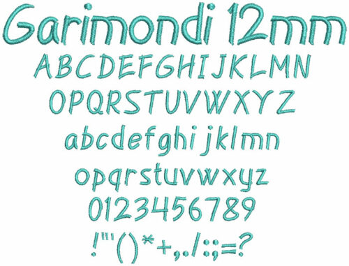 Garimondi 12mm Font 1