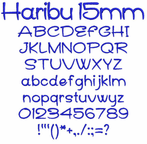 Haribu 15mm Font 1