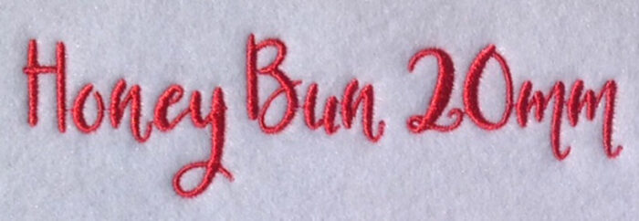 Honey Bun 20mm Font 3