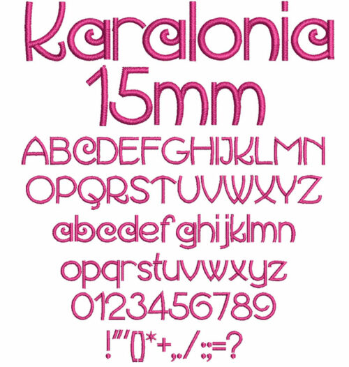 Karalonia 15mm Font 1