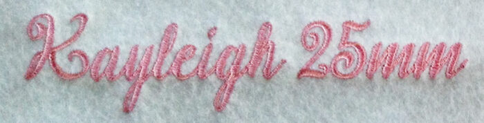 Kayleigh 25mm Font 3