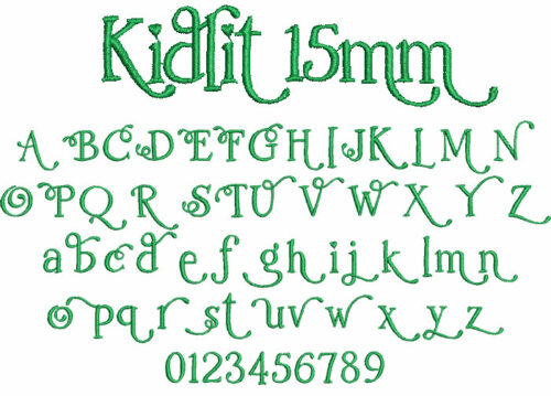 Kidlit 15mm Font 1