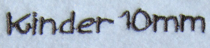 Kinder 10mm Font 3