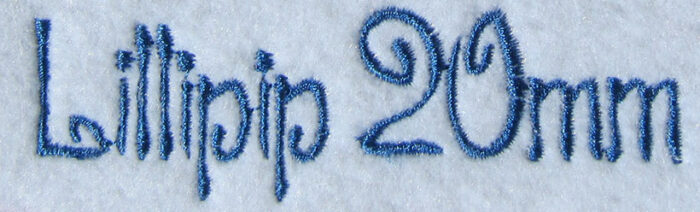 Lillipip 20mm Font 3