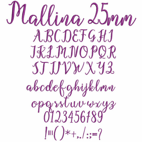 Mallina 25mm Font 1