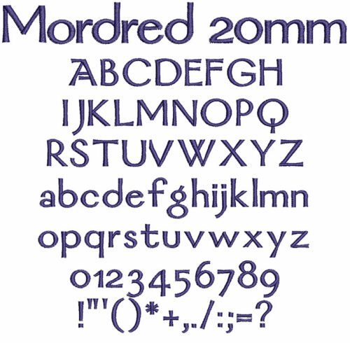 Mordred 20mm Font 1