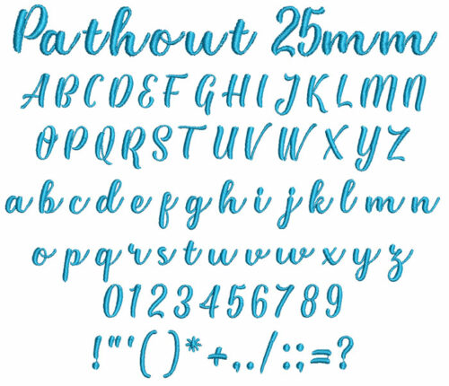 Pathout 25mm Font 1