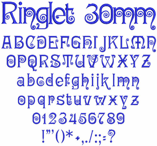 Ringlet 30mm Font 1