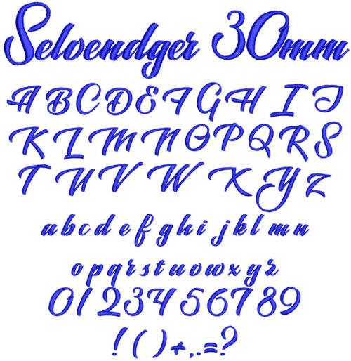 Selvedger 30mm Font 1