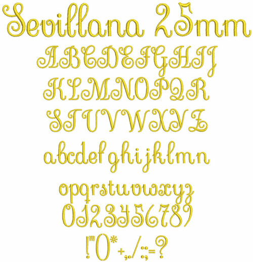 Sevillana 25mm Font 1