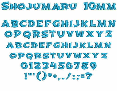 Shojumaru 10mm Font 1