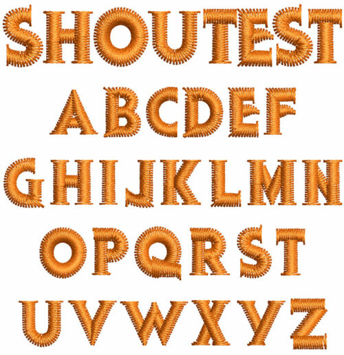 Shoutest 10mm Font 1