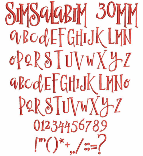 Simsalabim 30mm Font 1