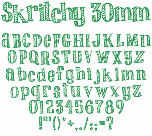 Skritchy 30mm Font 1