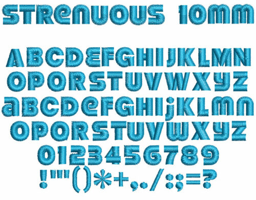 Strenuous 10mm Font 1