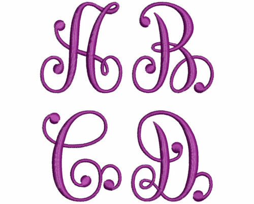 Swirling Monogram 50mm Font 2