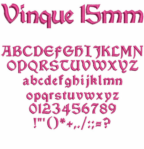 Vinque 15mm Font 1