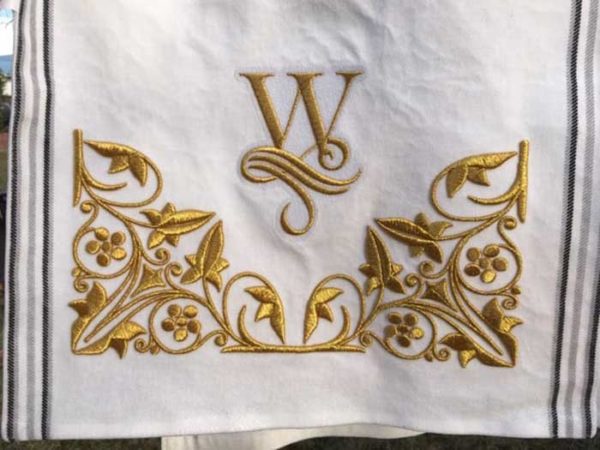 vintage corners glyphs napkin