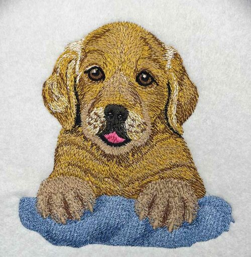 Golden Retriever Puppy embroidery design