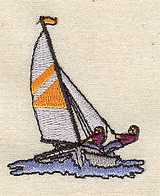 Embroidery Design: Sailboat 1.70w X 2.10h