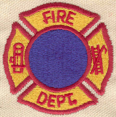 Embroidery Design: Fire Dept. Maltese cross 2.35w X 2.35h