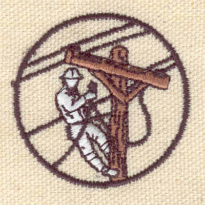 Embroidery Design: Telephone lineman 1.65w X 1.60h