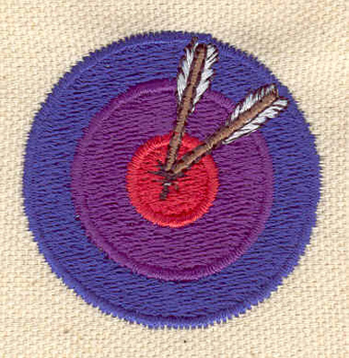 Embroidery Design: Bullseye with arrows 1.65w X 1.65h