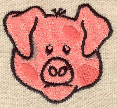 Embroidery Design: Pig face  2.20w X 2.00h