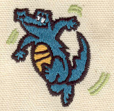 Embroidery Design: Crocodile comical 1.88w X 1.89h